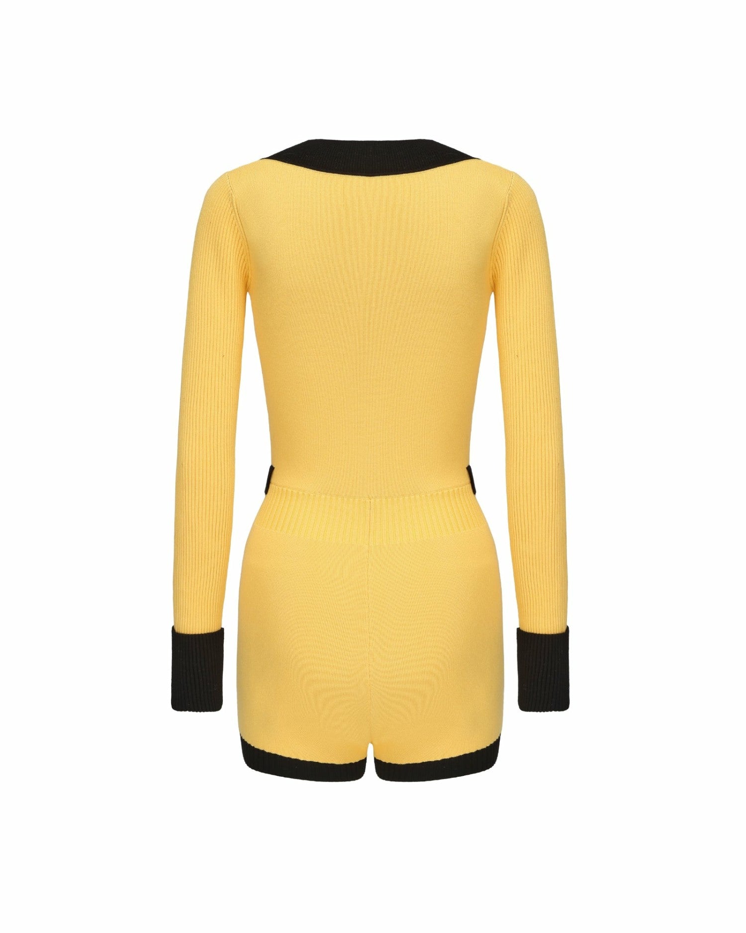 Matilda Knit Jumpsuit: Yellow Knit Jumpsuit for Resort Brunch | Nana Jacqueline