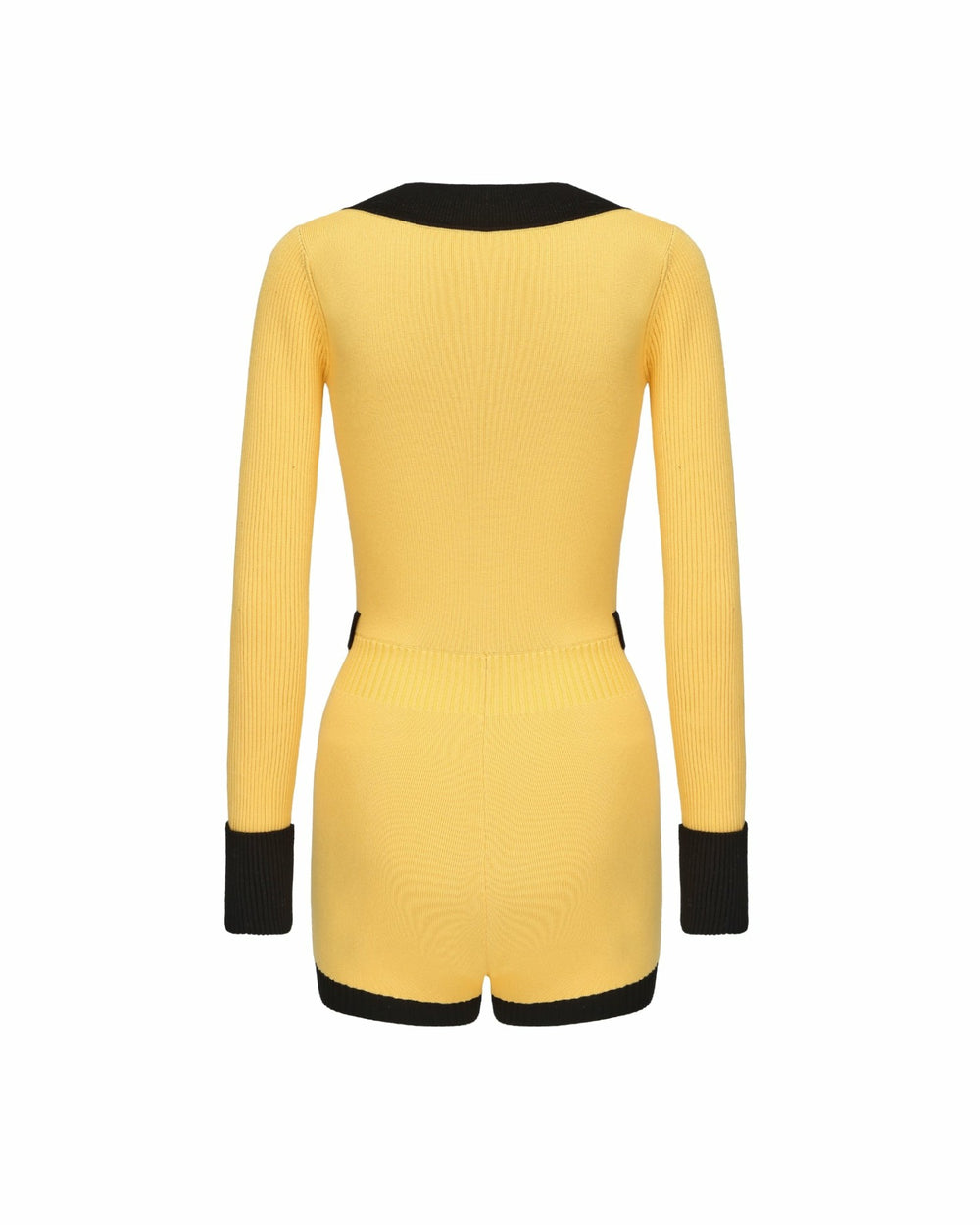 Matilda Knit Jumpsuit: Yellow Knit Jumpsuit for Resort Brunch | Nana Jacqueline