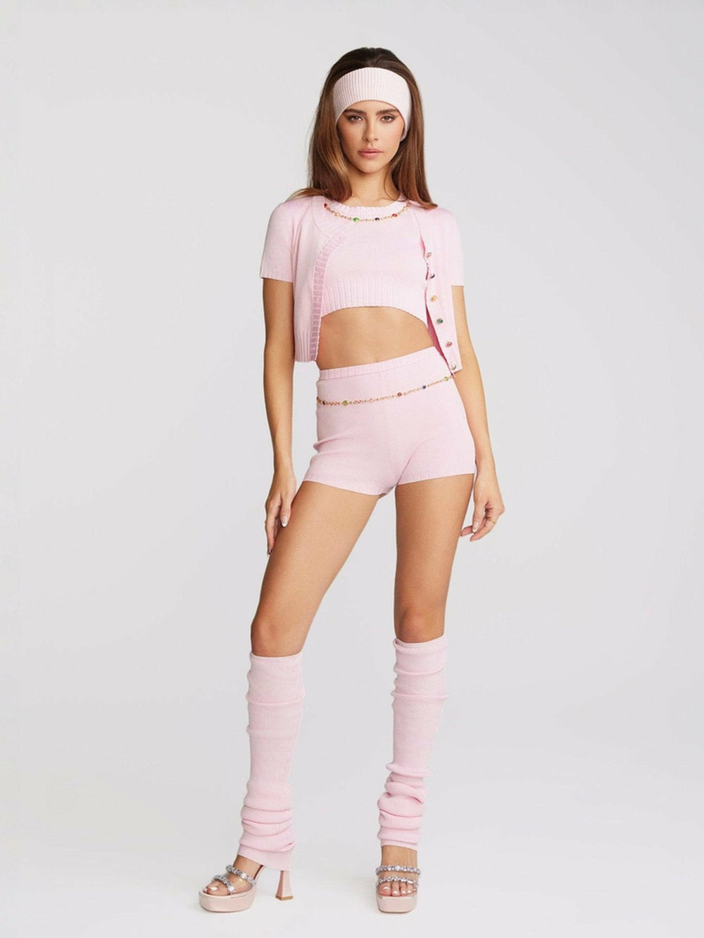 Kennedy Knit Top Set: Pink Knit Set for Resort Brunch | Nana Jacqueline