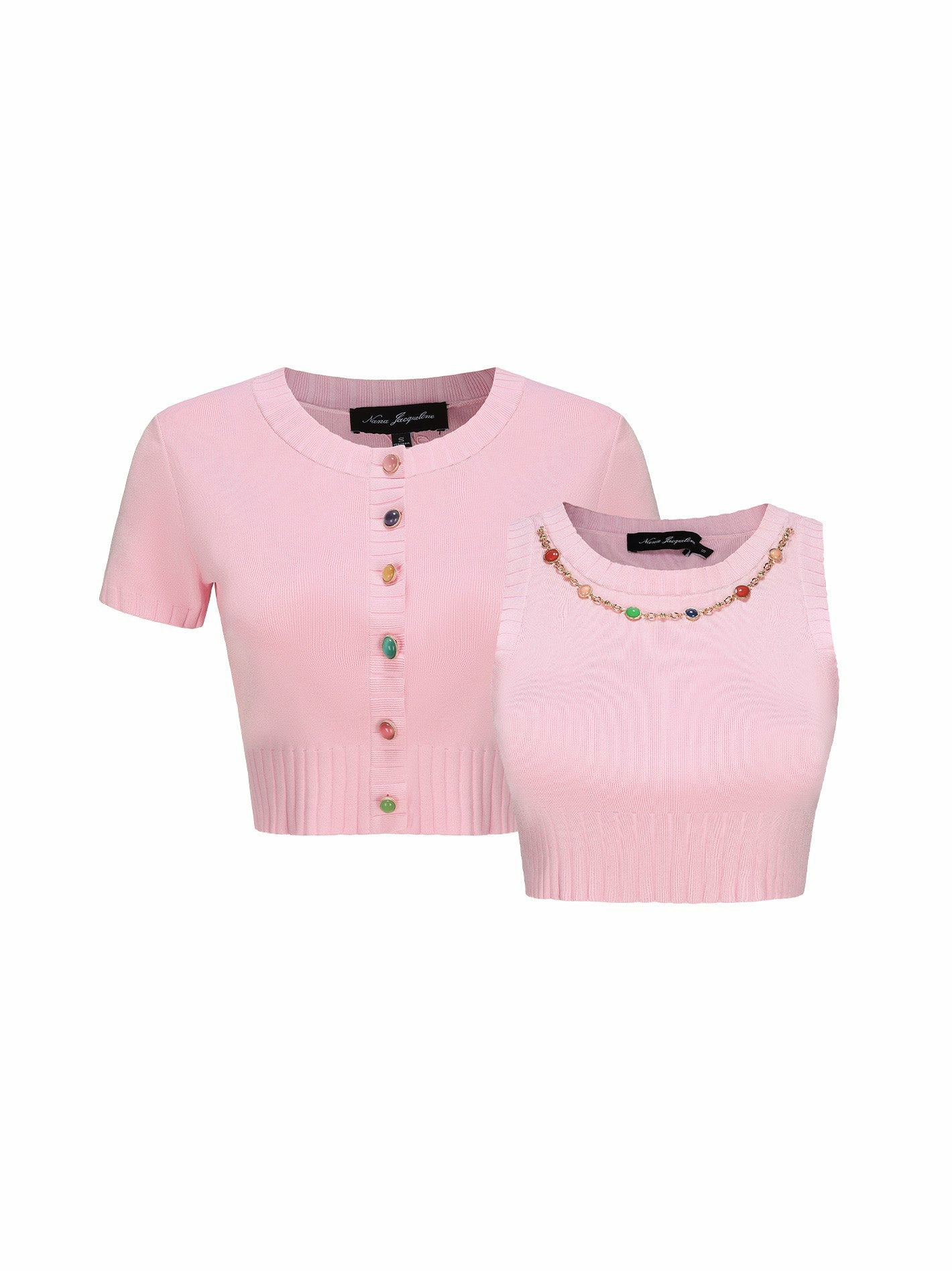 Kennedy Knit Top Set: Pink Knit Set for Resort Brunch | Nana Jacqueline