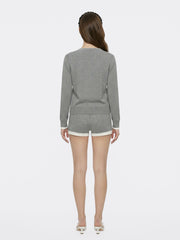 Grey Relaxed Knit Cardigan | Nana Jacqueline