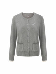Grey Relaxed Knit Cardigan | Nana Jacqueline