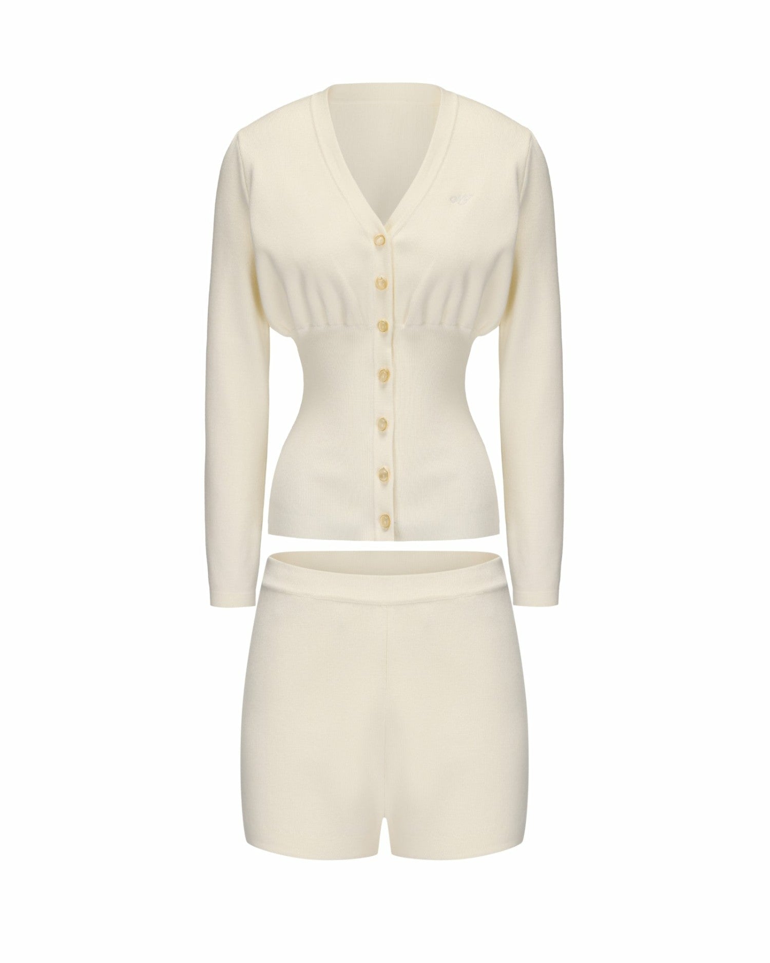 Naomi Knit Set: White Knit Set for Resort Brunch | Nana Jacqueline
