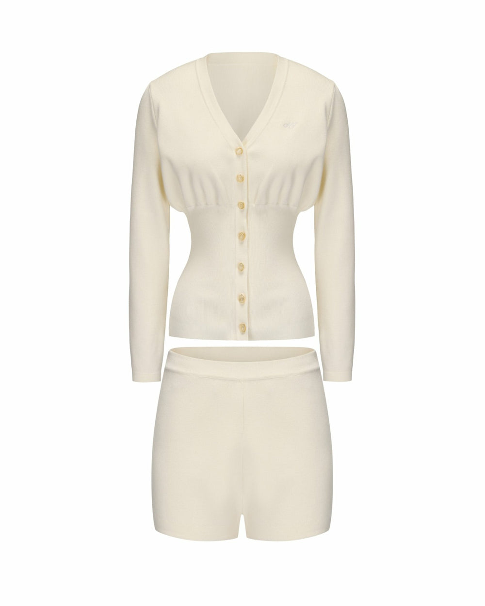 Naomi Knit Set: White Knit Set for Resort Brunch | Nana Jacqueline