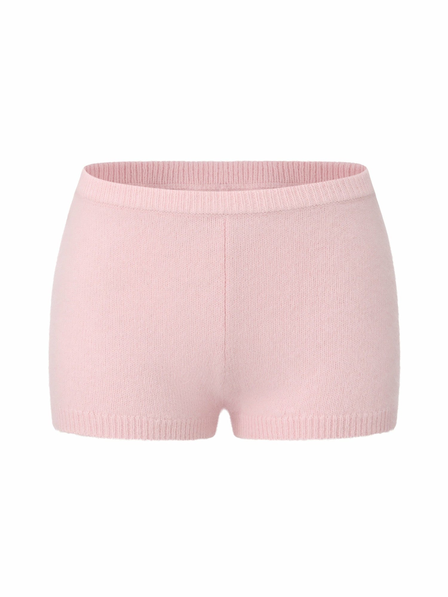 Brigitte Brushed Knit Blush Pink Lounge Shorts | Nana Jacqueline