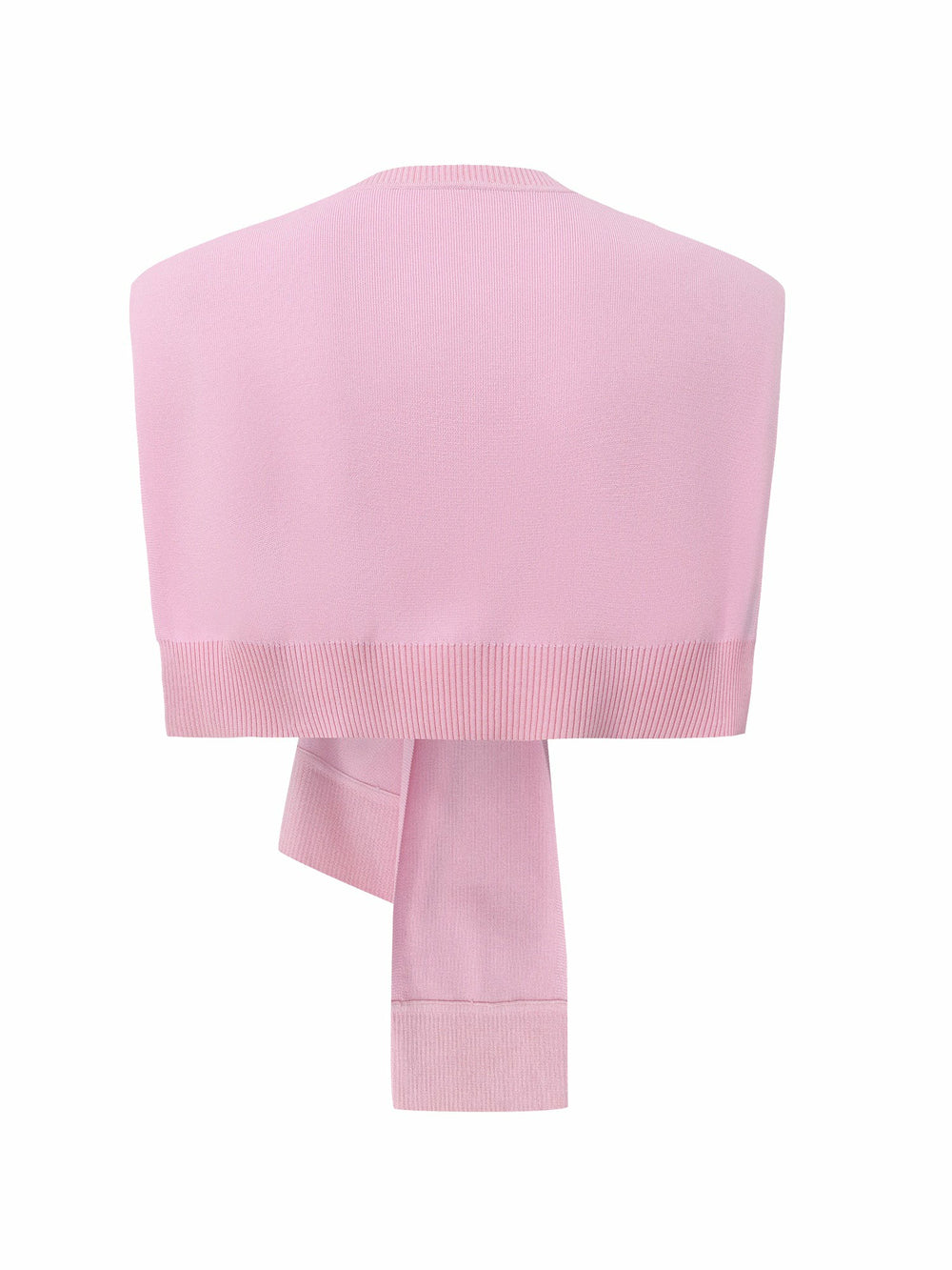 Pink Knit Shawl with Ribbed Hem | Nana Jacqueline