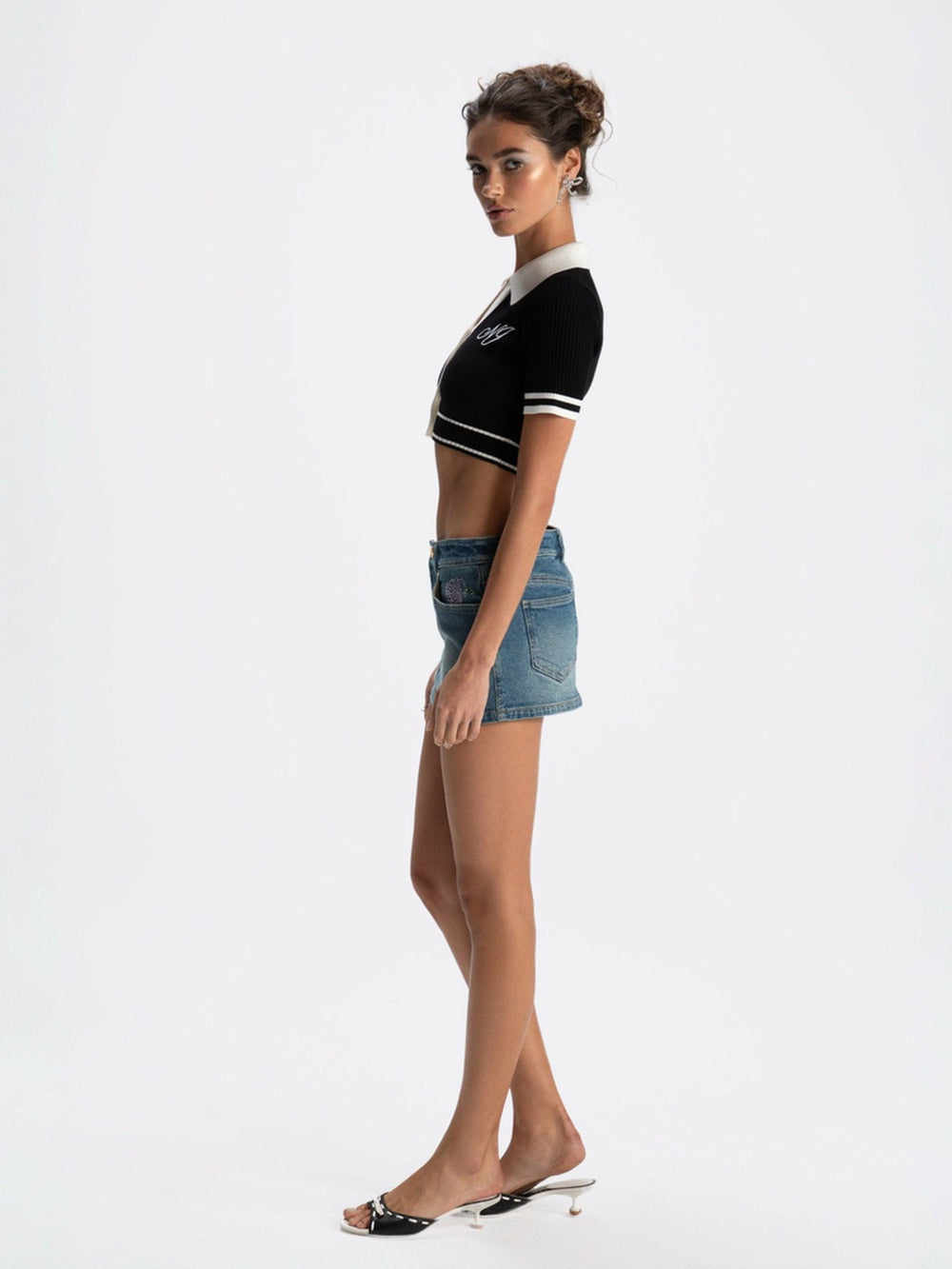 Samantha Knit Top: Black Knit Top for Country Club Brunch | Nana Jacqueline