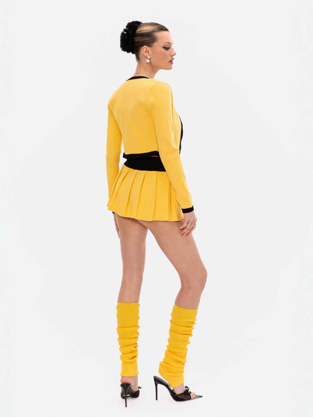 Eliza Vest Top: Yellow Knit Top for Brunch | Nana Jacqueline