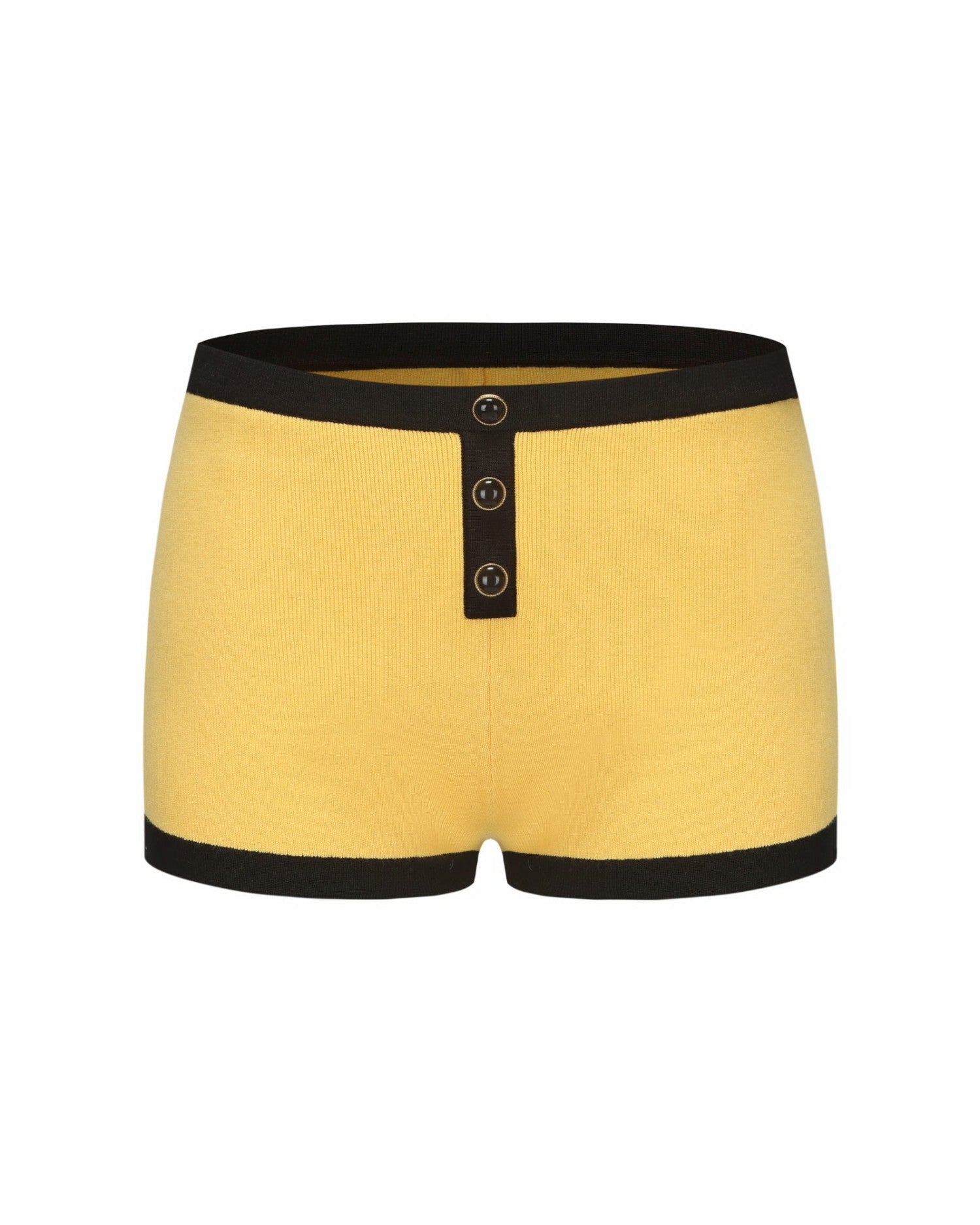 Eliza Knit Shorts: Yellow Knit Shorts for Resort Brunch | Nana Jacqueline