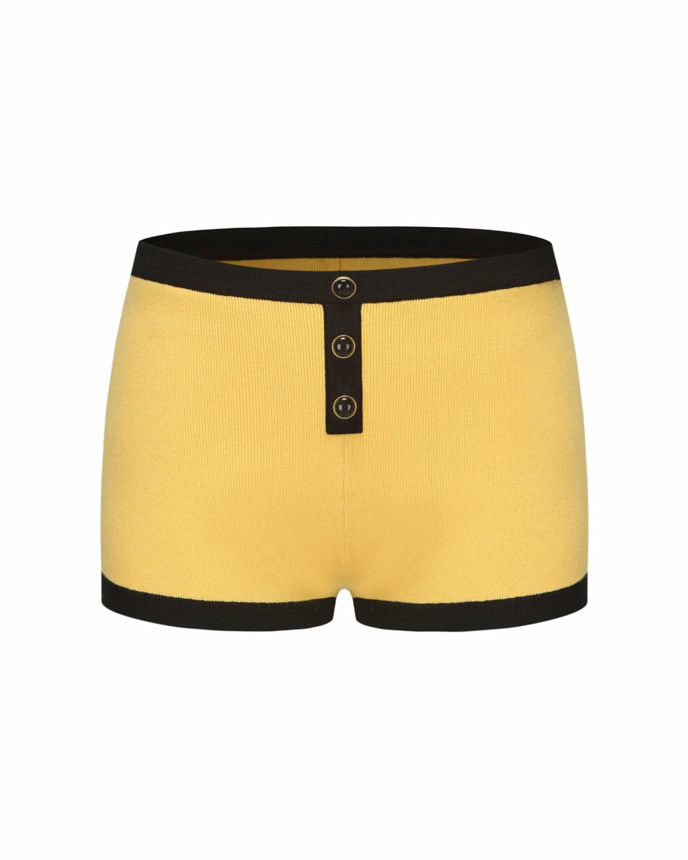 Eliza Knit Shorts: Yellow Knit Shorts for Resort Brunch | Nana Jacqueline