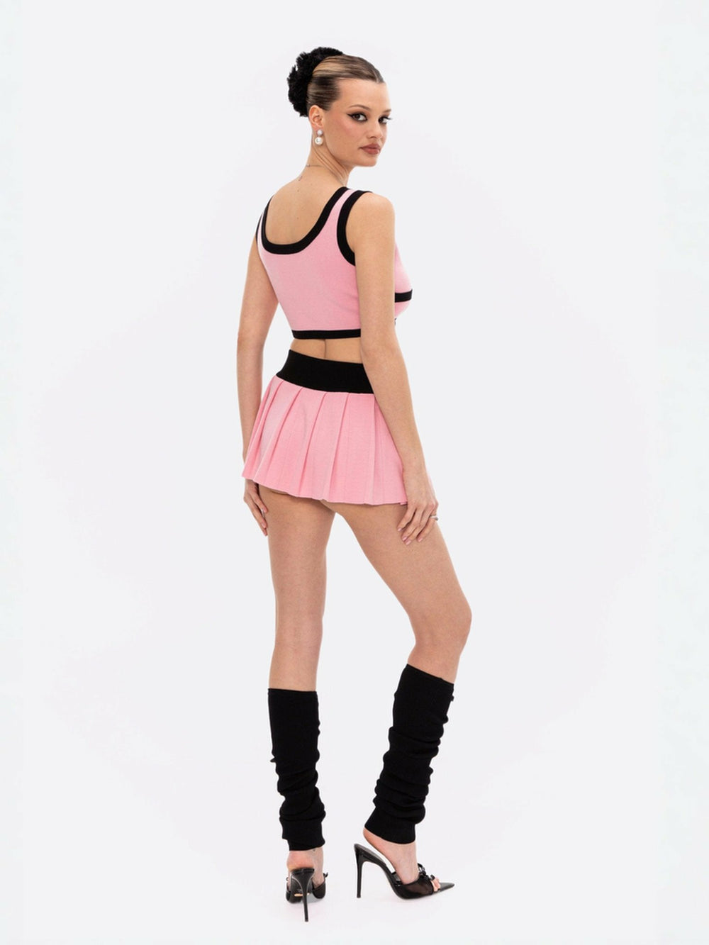 Eliza Vest Top: Pink Knit Top for Country Club Brunch | Nana Jacqueline