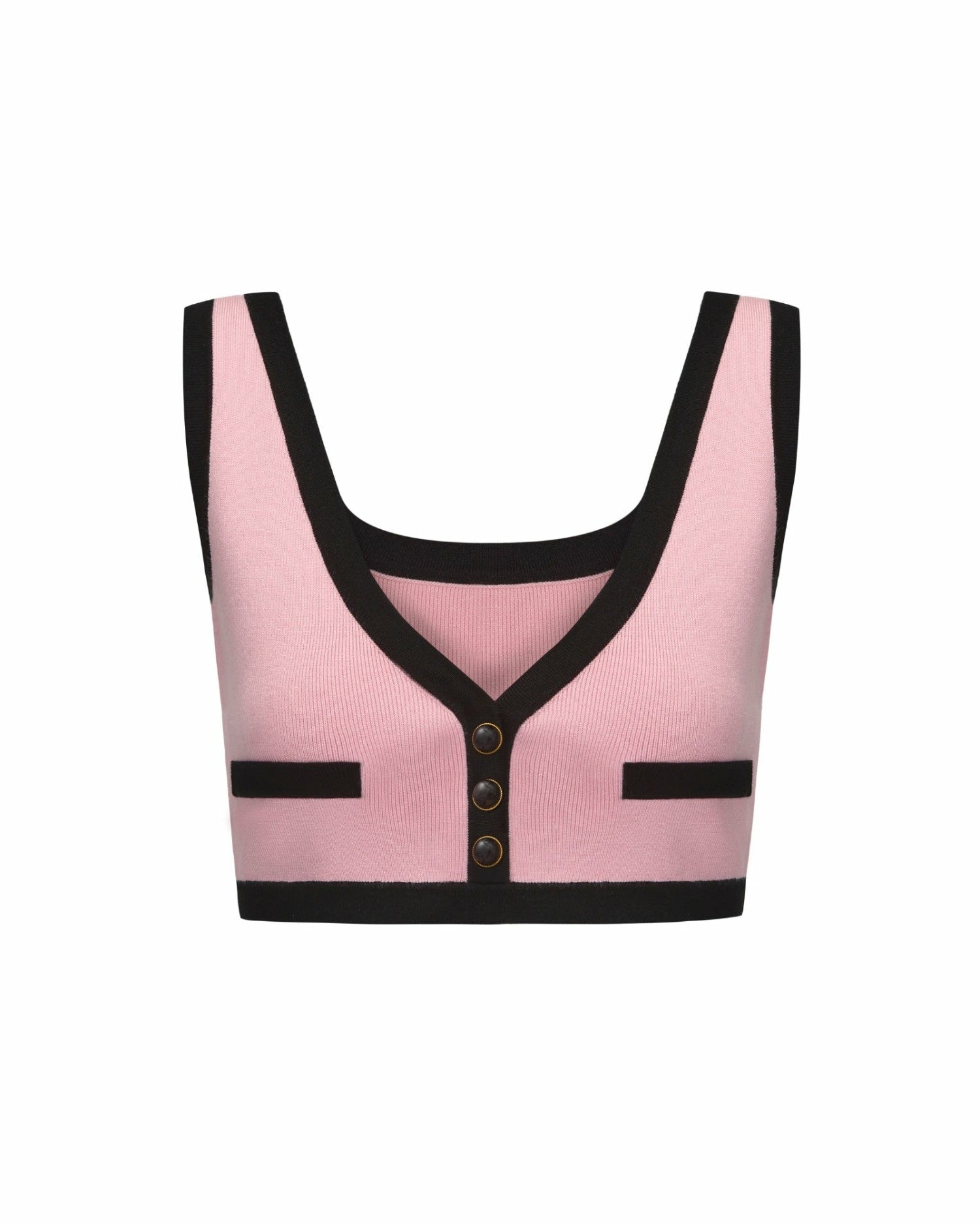 Eliza Vest Top: Pink Knit Top for Country Club Brunch | Nana Jacqueline