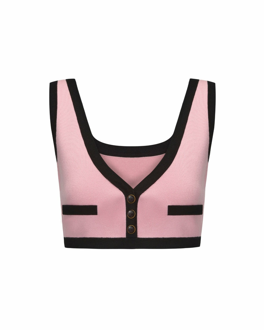Eliza Vest Top: Pink Knit Top for Country Club Brunch | Nana Jacqueline