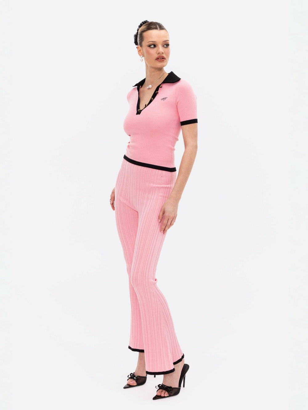 Eliza Pants: Pink Knit Pants for Resort Brunch | Nana Jacqueline