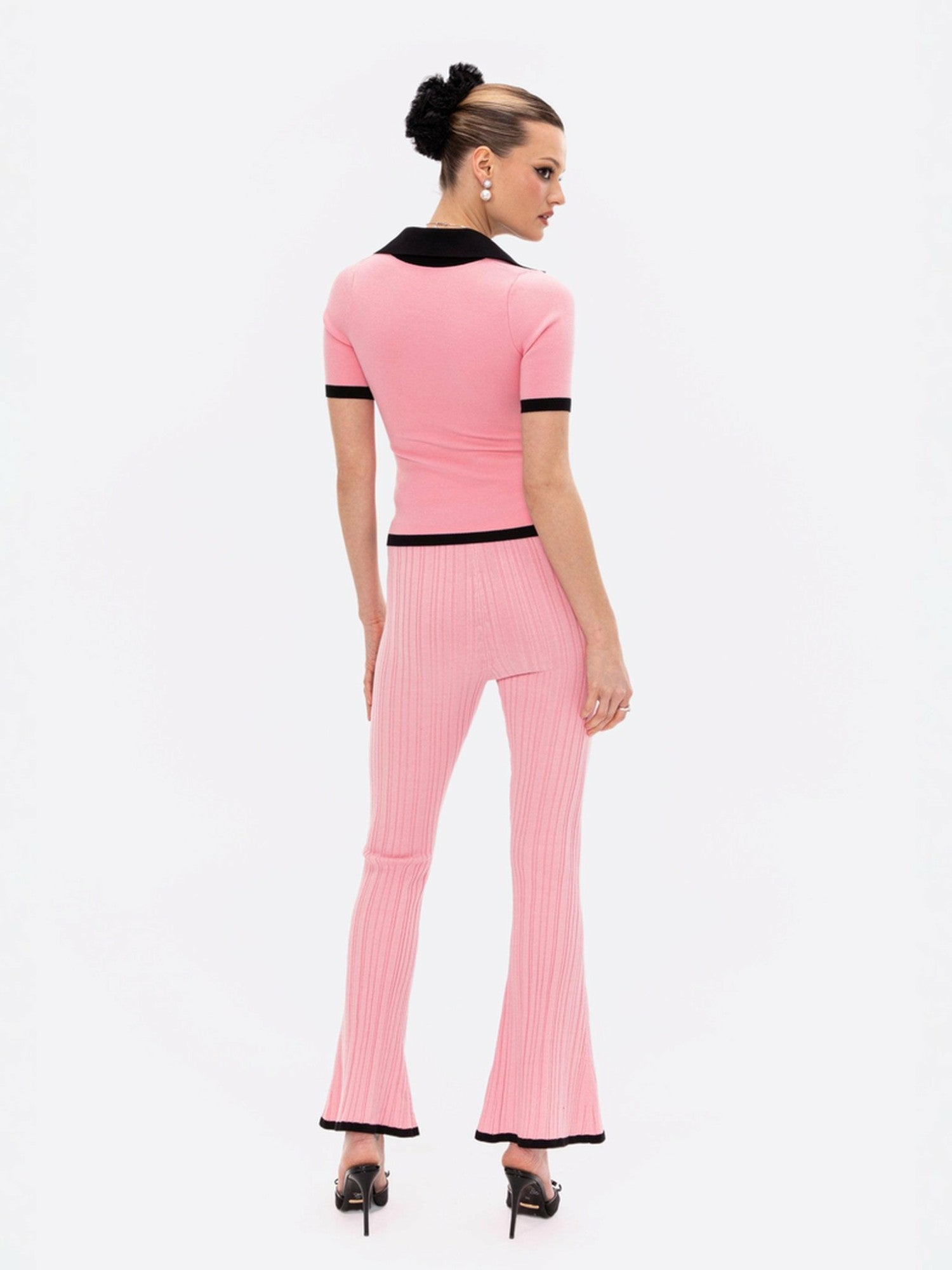 Eliza Pants: Pink Knit Pants for Resort Brunch | Nana Jacqueline