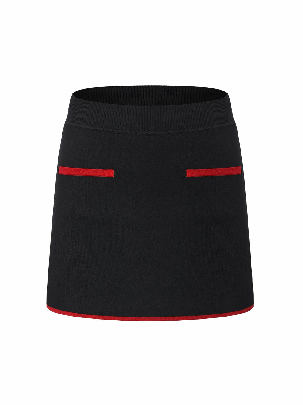 Black Contrast A-Line Skirt | Nana Jacqueline