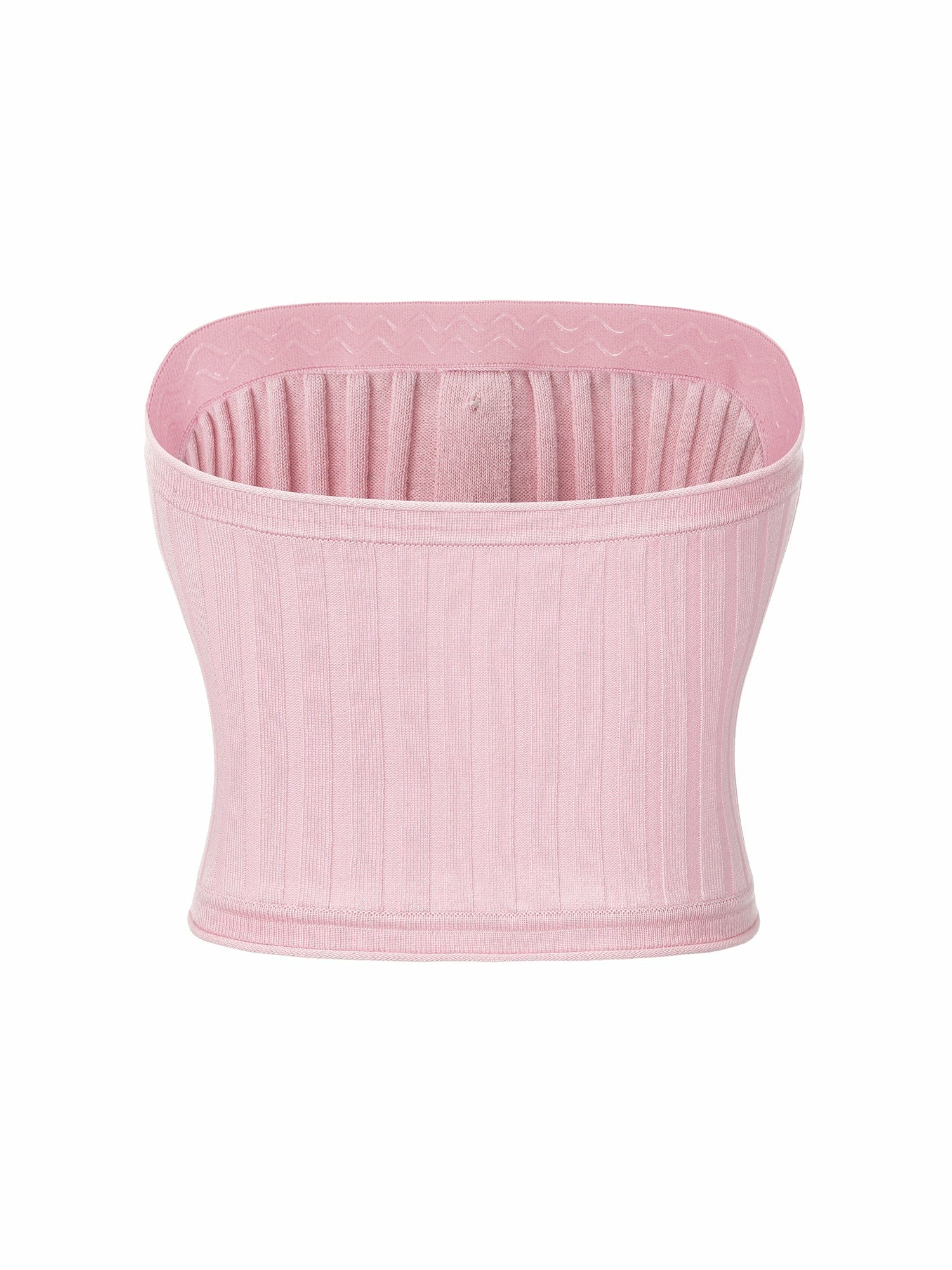 Pink Knit Tube Top with Gemstone Buttons | Nana Jacqueline