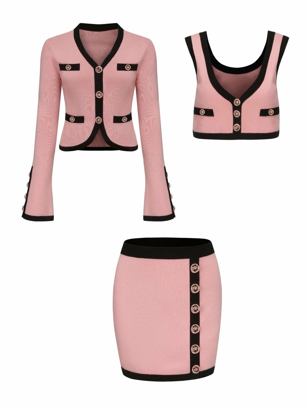 Matilda Knit Set: Pink Knit Set for Birthday Celebration | Nana Jacqueline