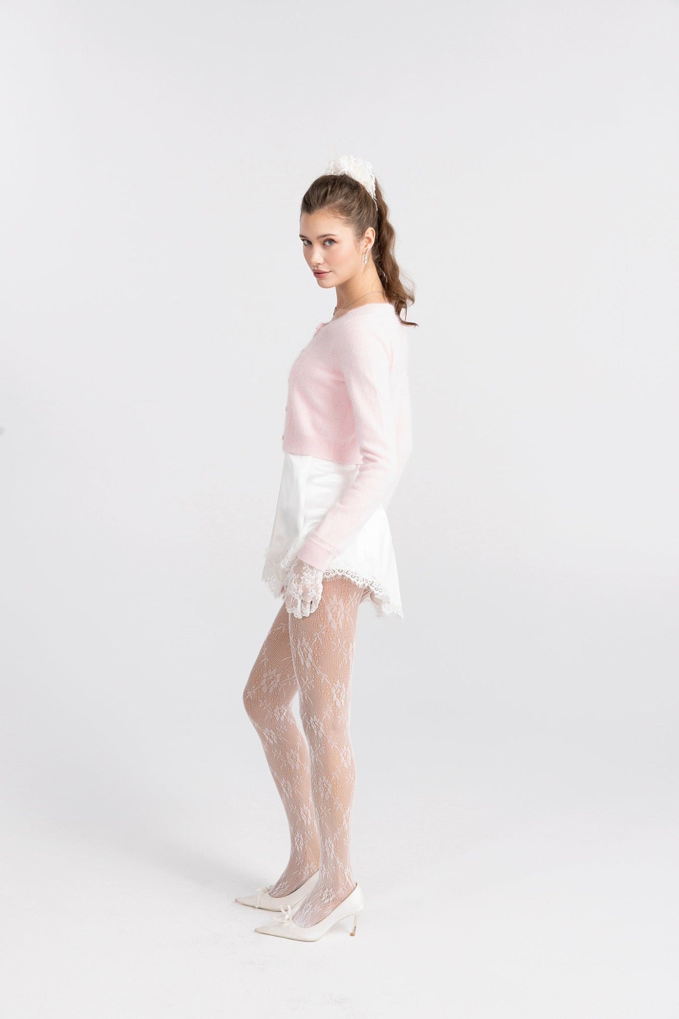 Mirabelle Knitted Cardigan: Pink Cardigan for Brunch | Nana Jacqueline