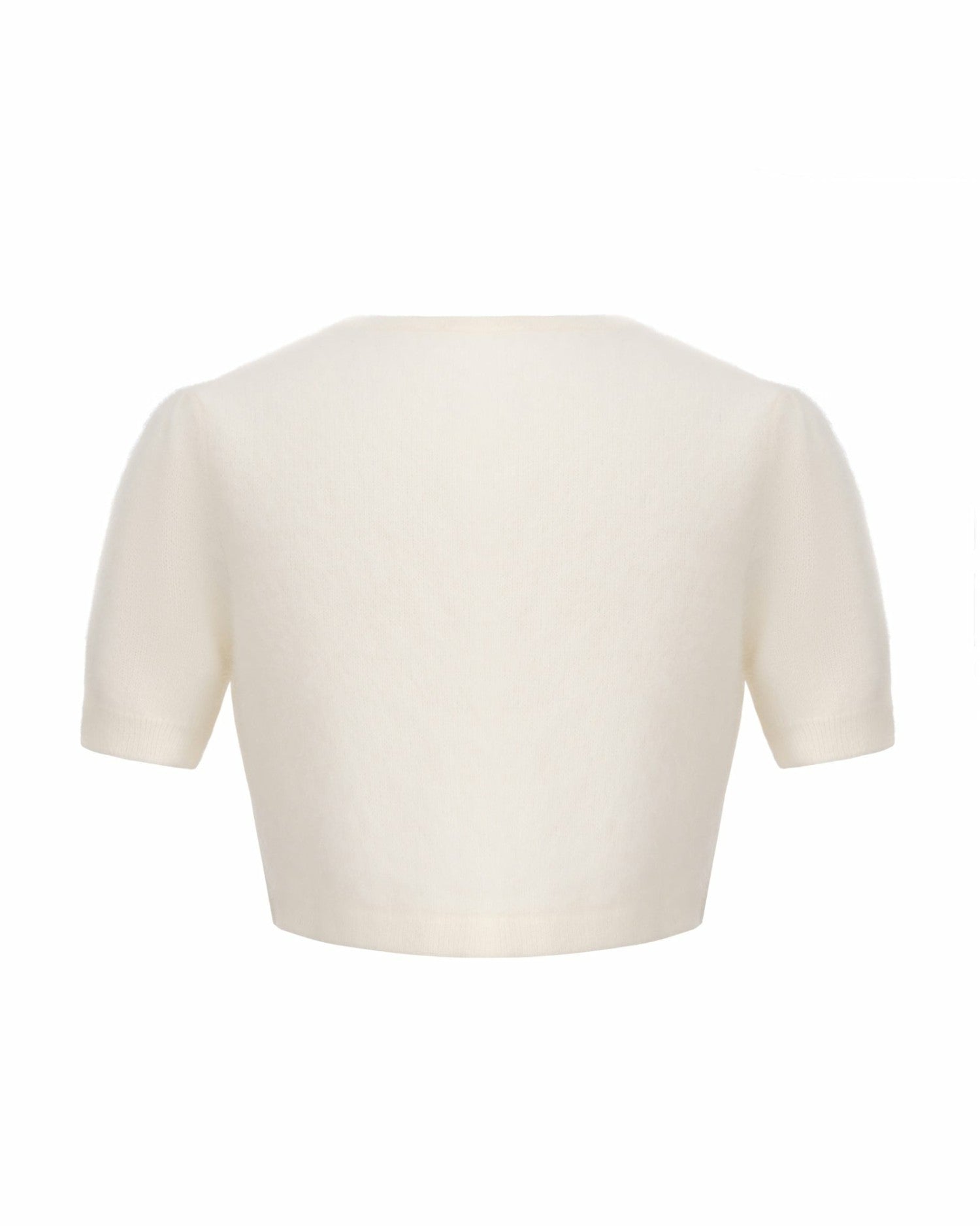 Elara Knitted Cropped Cardigan: White Cardigan for Brunch | Nana Jacqueline