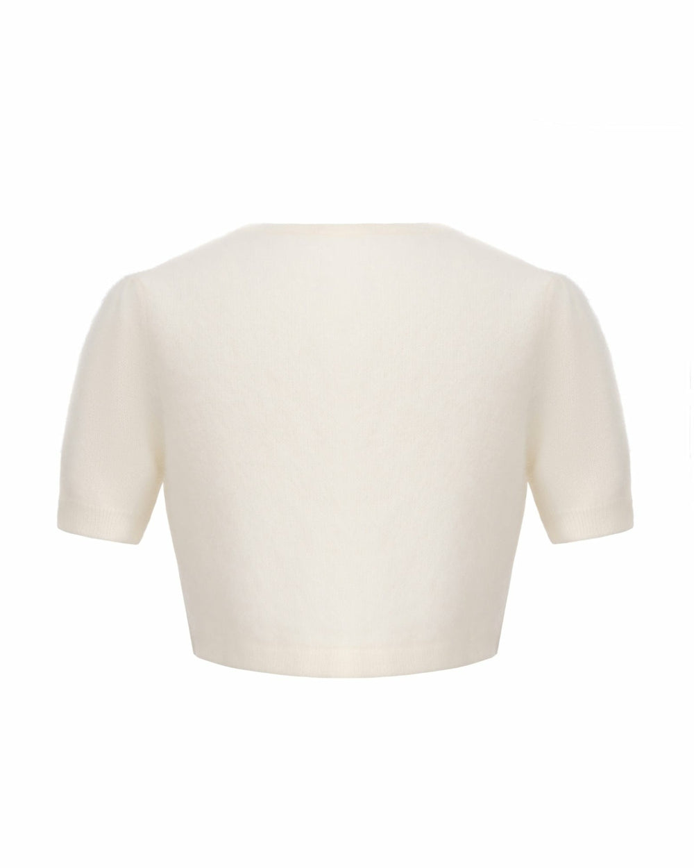 Elara Knitted Cropped Cardigan: White Cardigan for Brunch | Nana Jacqueline
