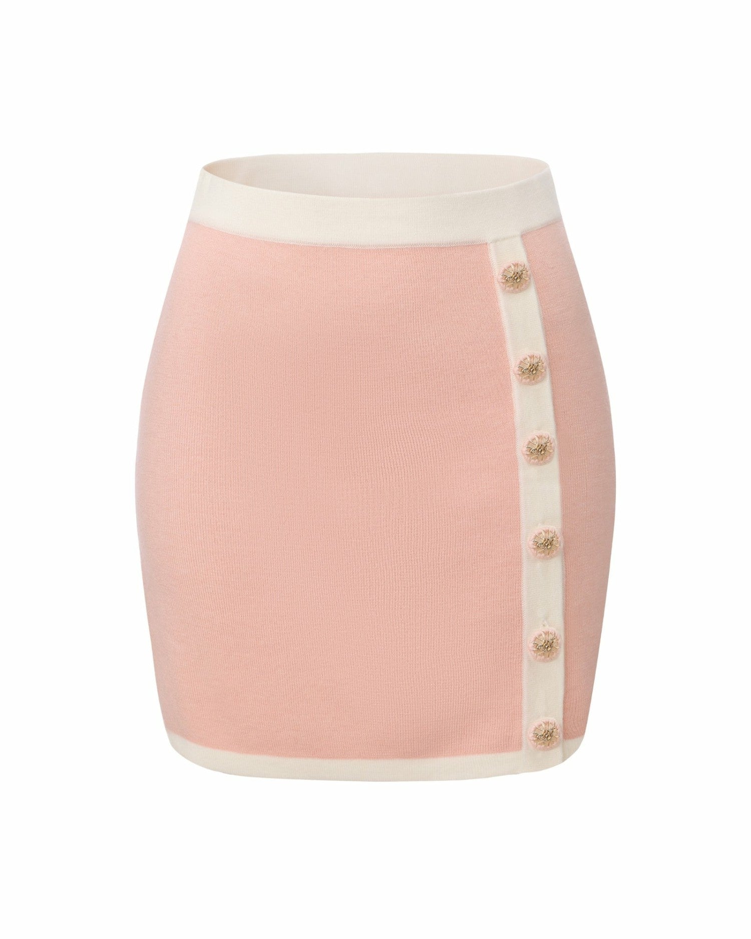 Lisette Contrast-Trim Pink Knit Three-Piece Set: Pink Knit Set for Country Club Brunch | Nana Jacqueline