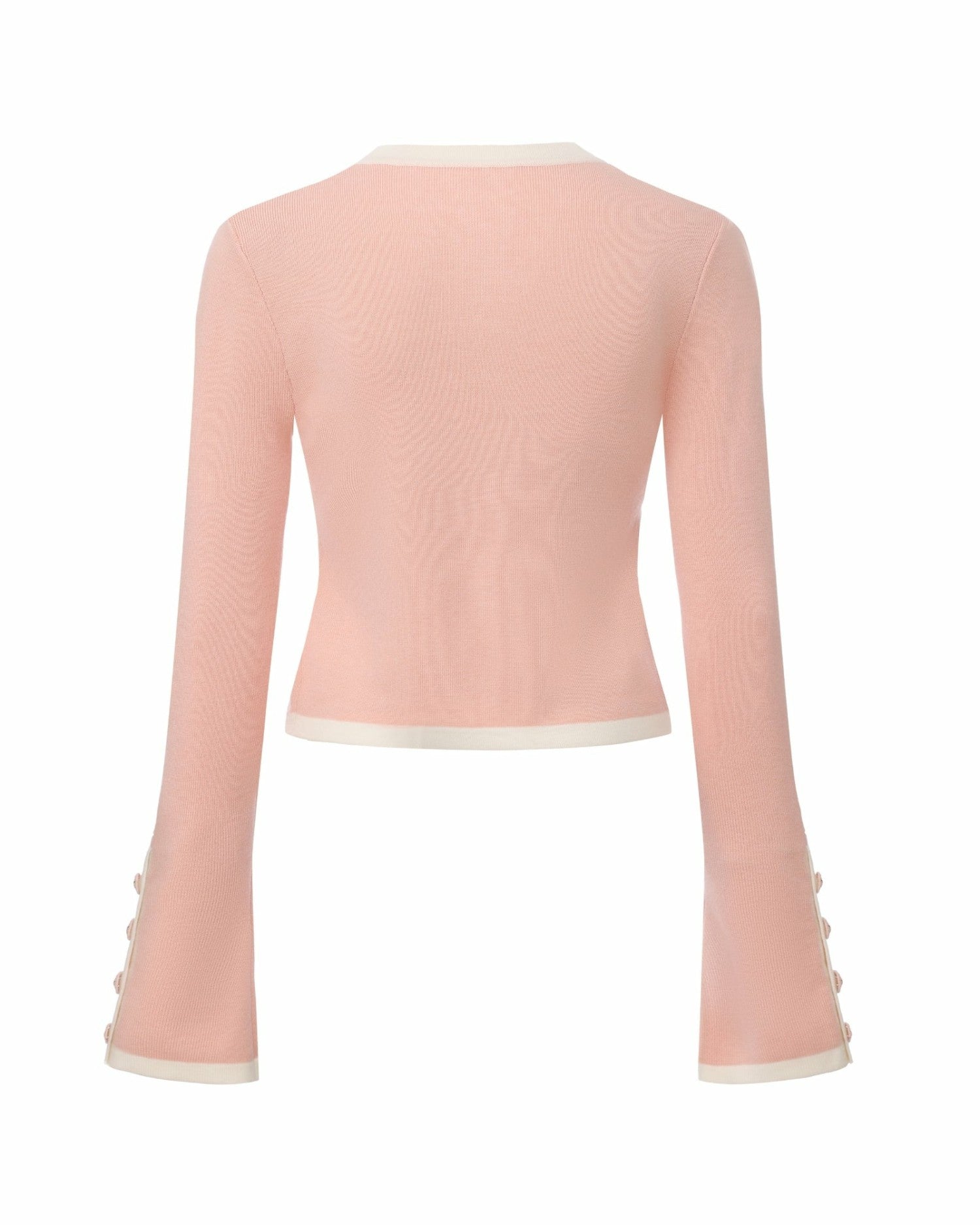 Lisette Contrast-Trim Pink Knit Three-Piece Set: Pink Knit Set for Country Club Brunch | Nana Jacqueline