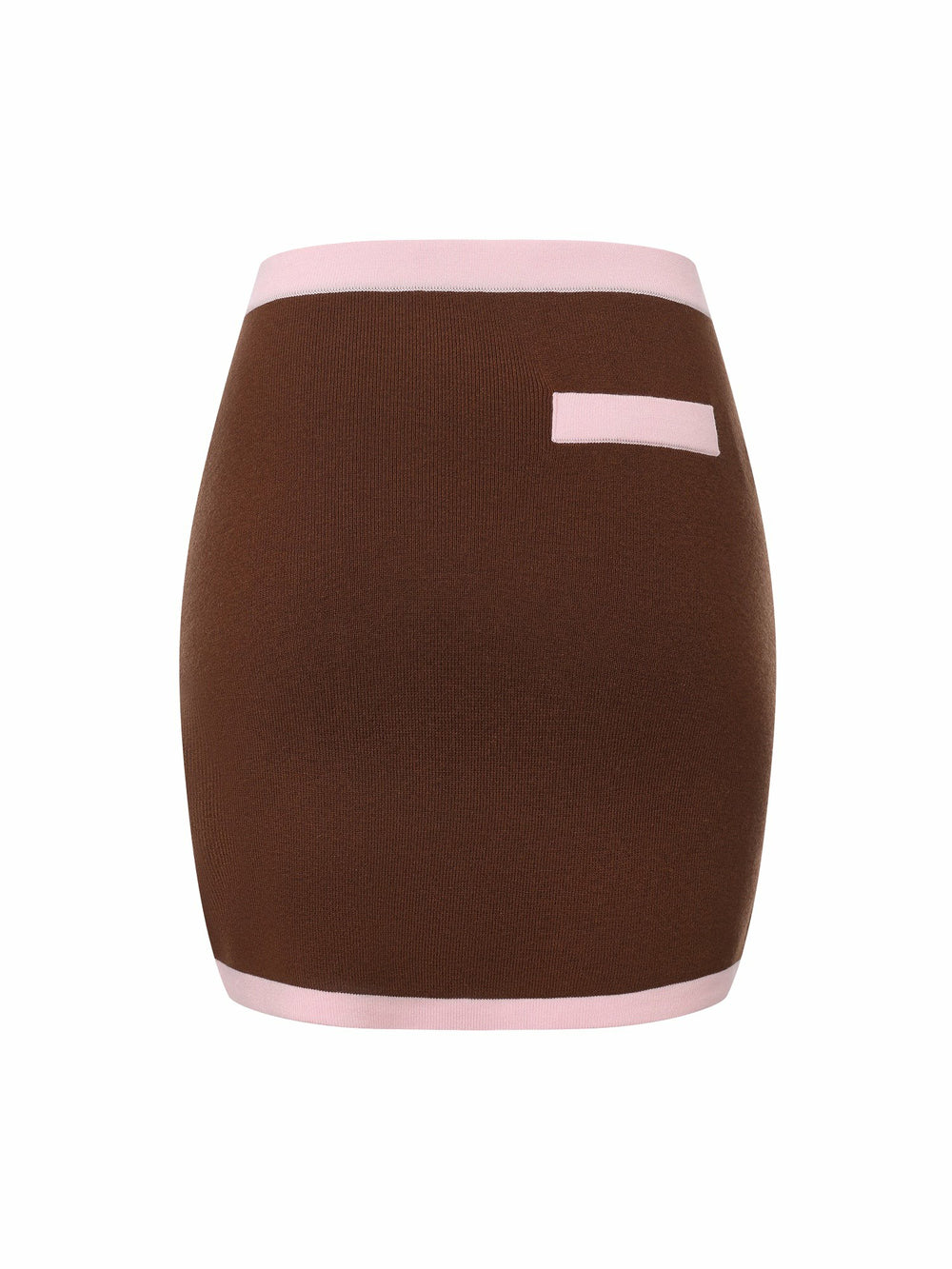 Brown Contrast-Trim Knit Three-Piece Set | Nana Jacqueline