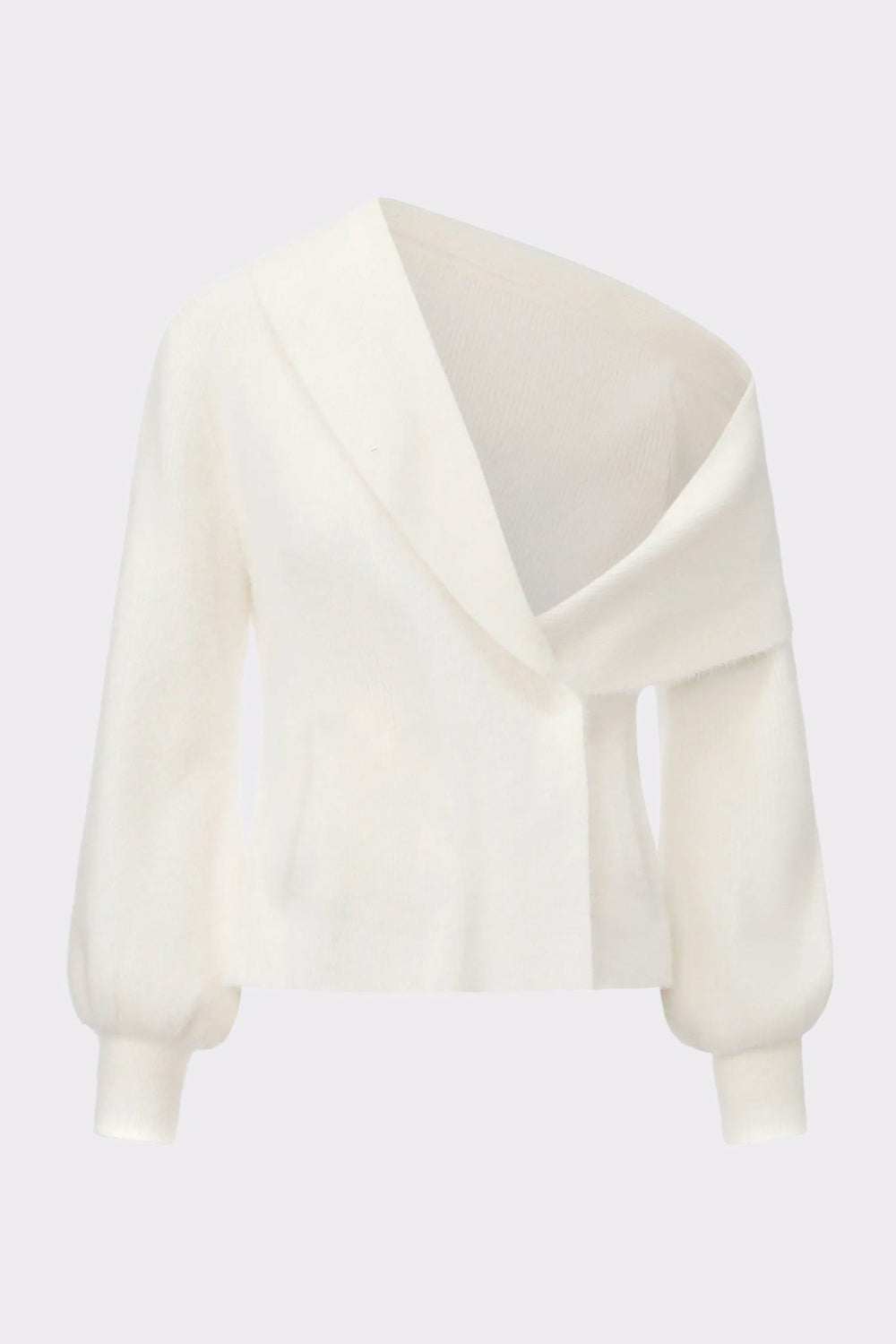 Gia Knit Jacket: White Knit Jacket for Resort Brunch | Nana Jacqueline