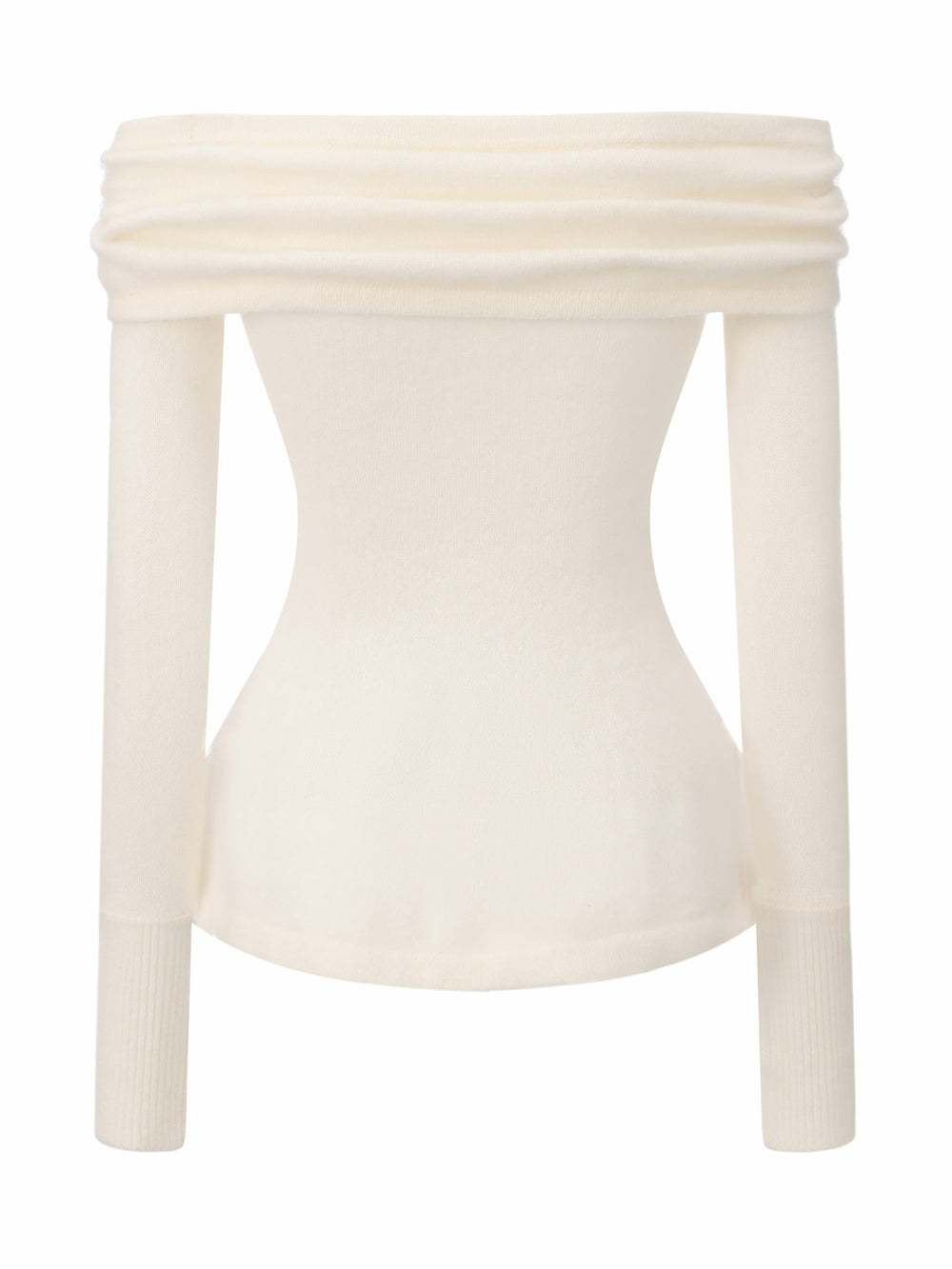 Brigitte Off-Shoulder Knit White Top: White Knit Top for Brunch | Nana Jacqueline