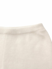 Brigitte Brushed Knit White Lounge Shorts | Nana Jacqueline