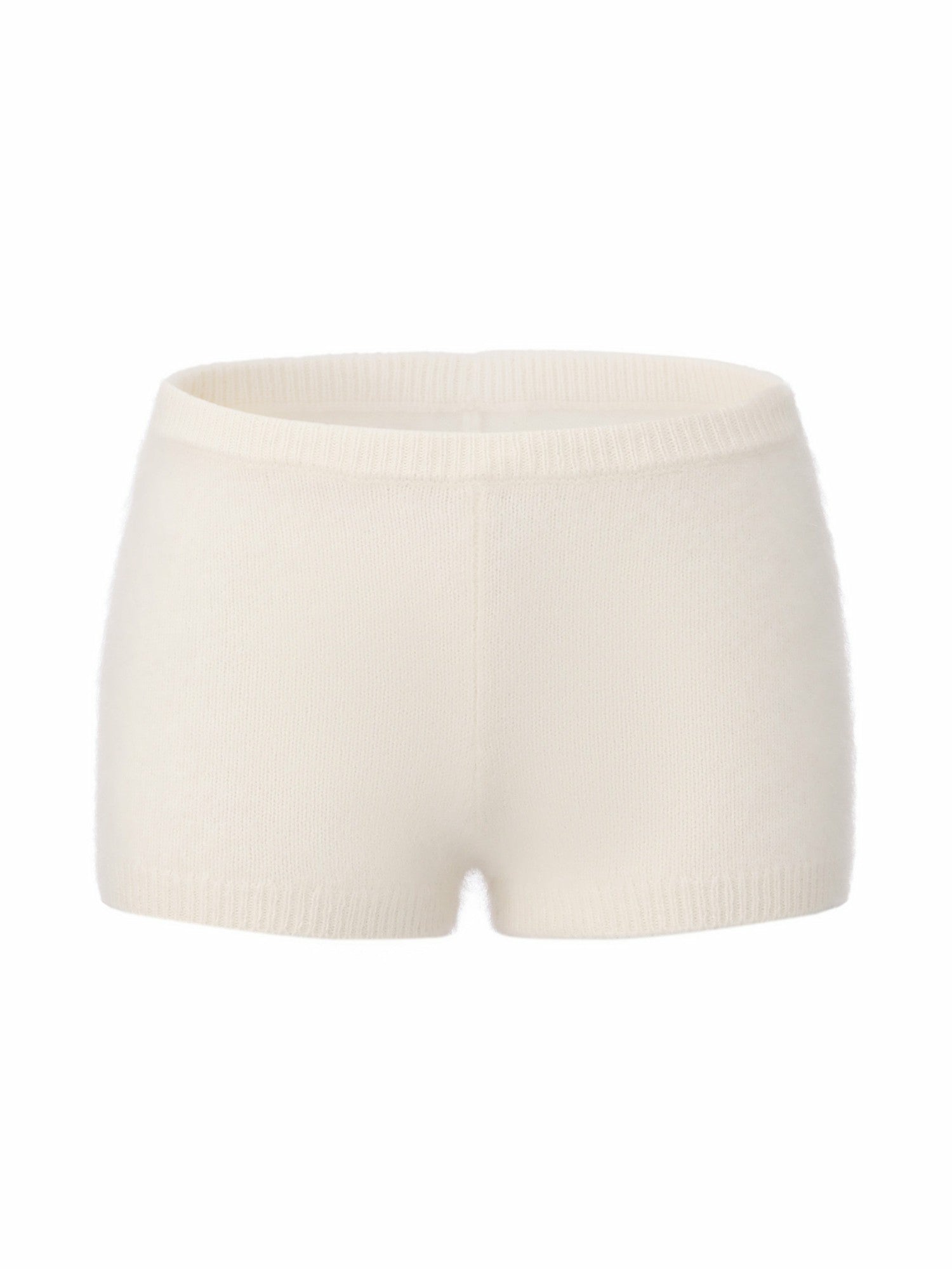 Brigitte Brushed Knit White Lounge Shorts | Nana Jacqueline