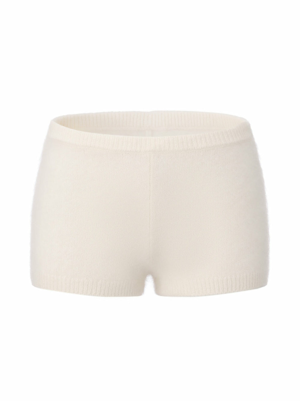 Brigitte Brushed Knit White Lounge Shorts | Nana Jacqueline