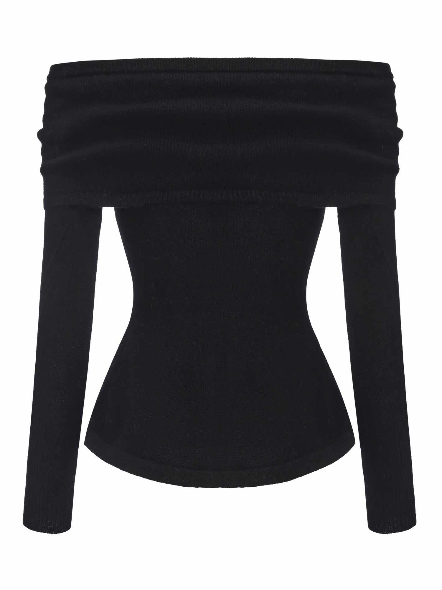 Brigitte Off-Shoulder Knit Black Top: Black Knit Top for Date Night | Nana Jacqueline