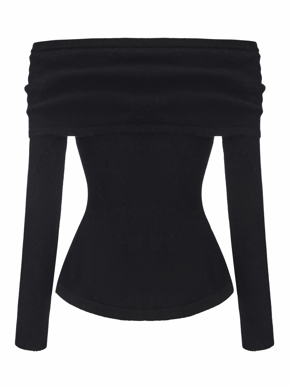 Brigitte Off-Shoulder Knit Black Top: Black Knit Top for Date Night | Nana Jacqueline