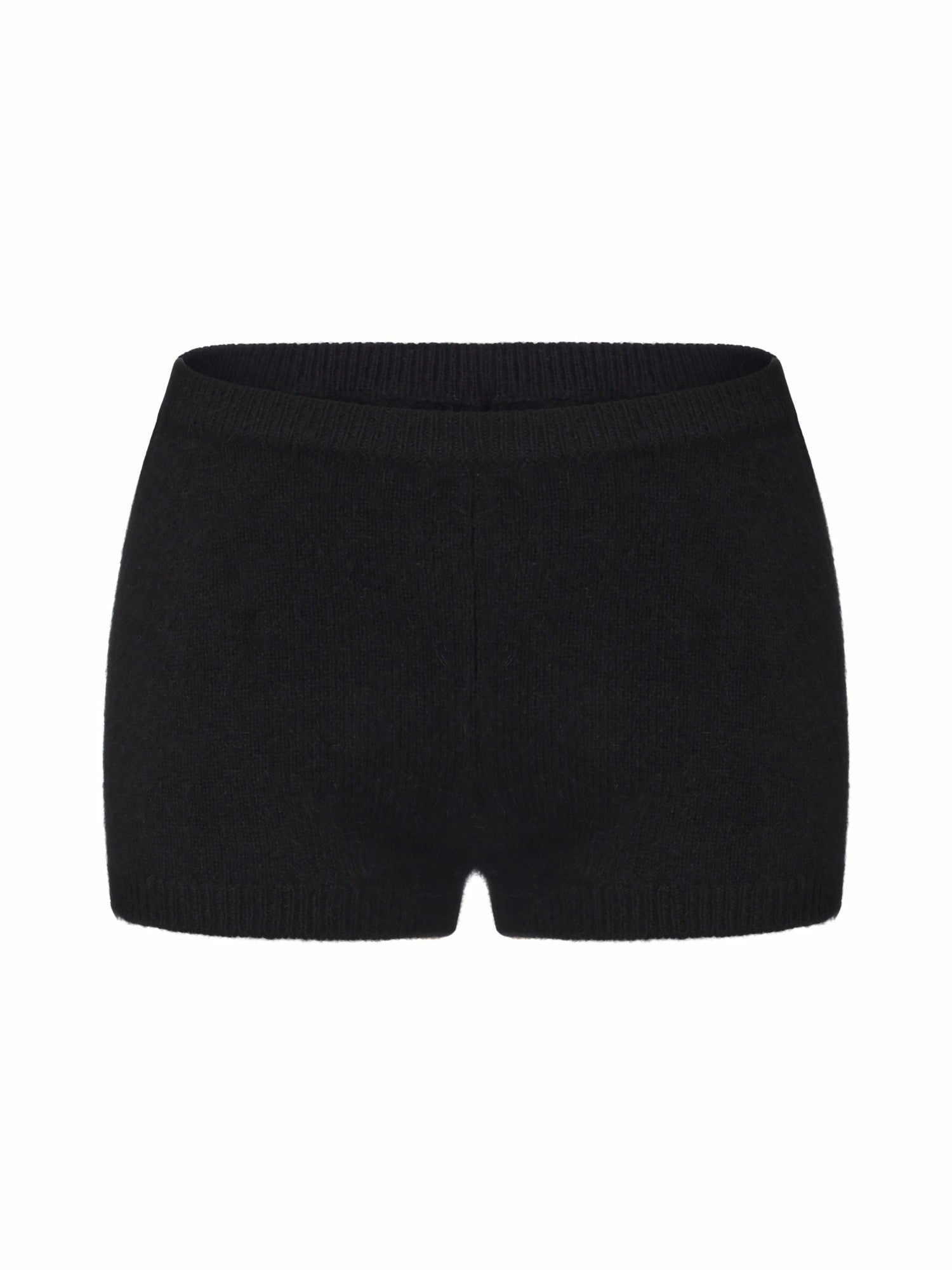 Brigitte Brushed Knit Black Lounge Shorts | Nana Jacqueline