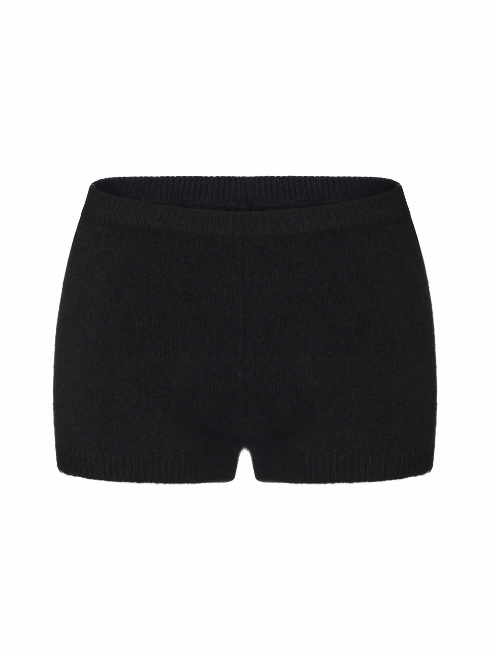 Brigitte Brushed Knit Black Lounge Shorts | Nana Jacqueline