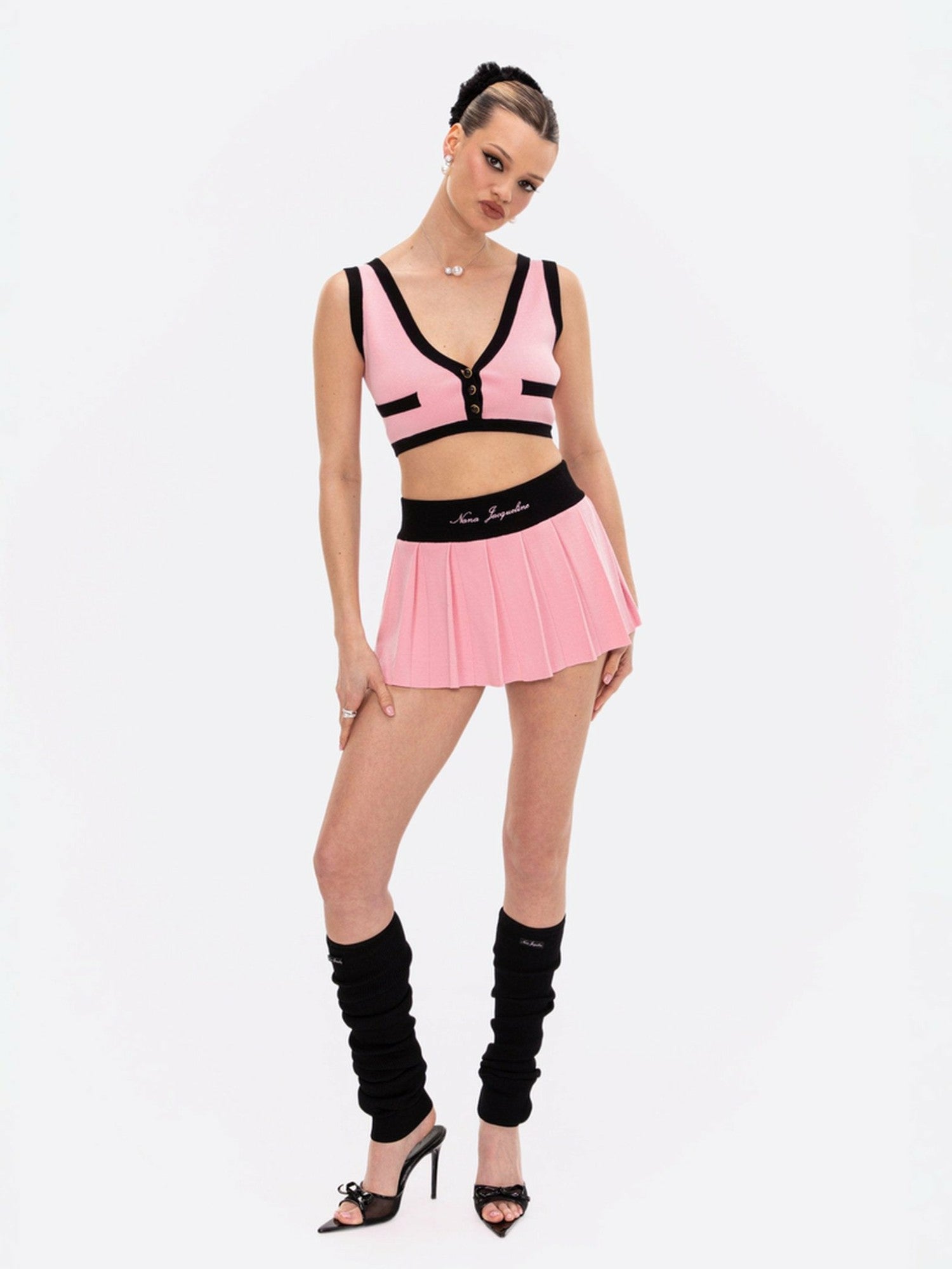 Hazel Skirt: Pink Mini Skirt for Tennis Club Outfit | Nana Jacqueline