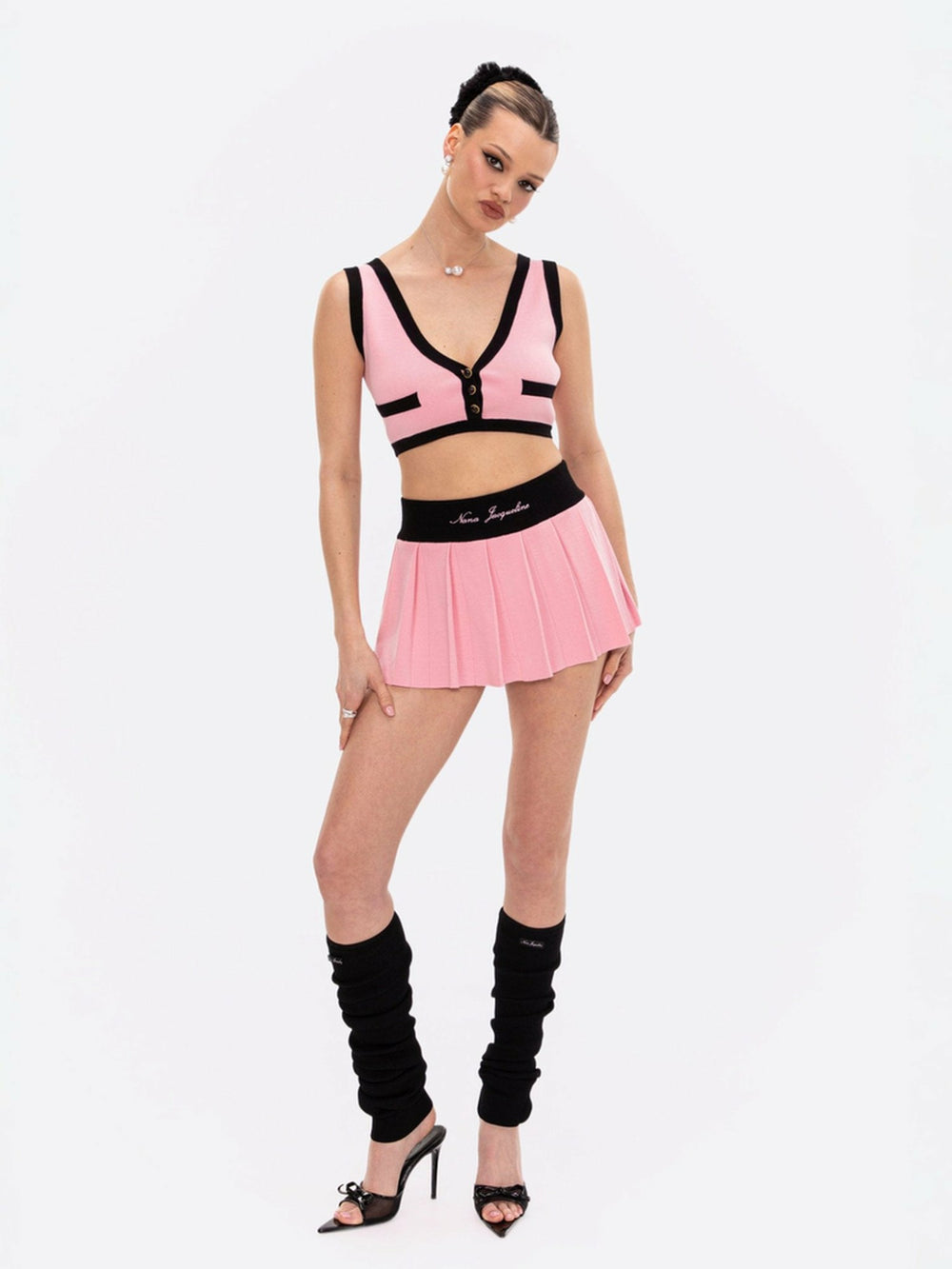 Hazel Skirt: Pink Mini Skirt for Tennis Club Outfit | Nana Jacqueline