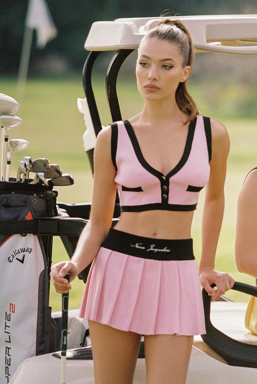 Hazel Skirt: Pink Mini Skirt for Tennis Club Outfit | Nana Jacqueline