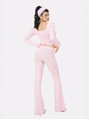 Holly Pants: Pink Knit Pants for Resort Brunch | Nana Jacqueline