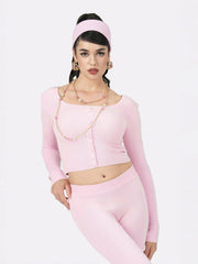 Holly Pants: Pink Knit Pants for Resort Brunch | Nana Jacqueline
