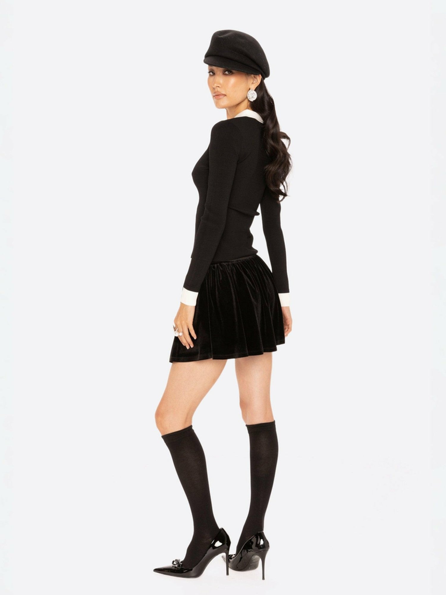 Isabella Knit Top: Black Knit Top for Brunch | Nana Jacqueline
