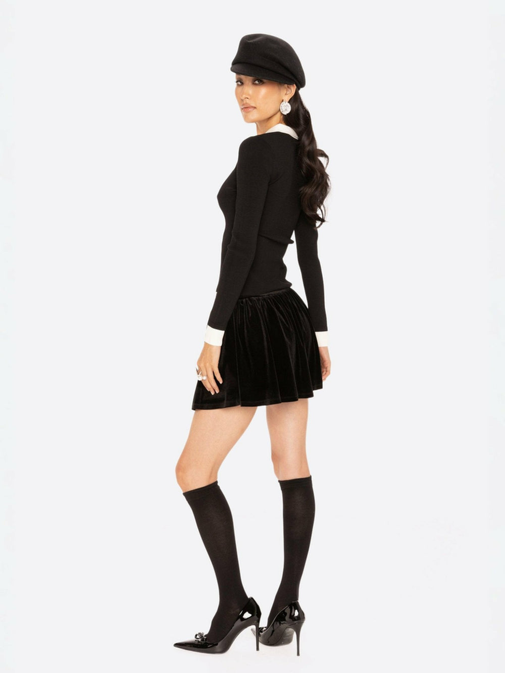 Isabella Knit Top: Black Knit Top for Brunch | Nana Jacqueline