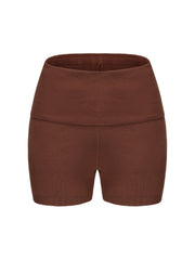 Holly Shorts: Brown Knit Shorts for Resort Outfit | Nana Jacqueline