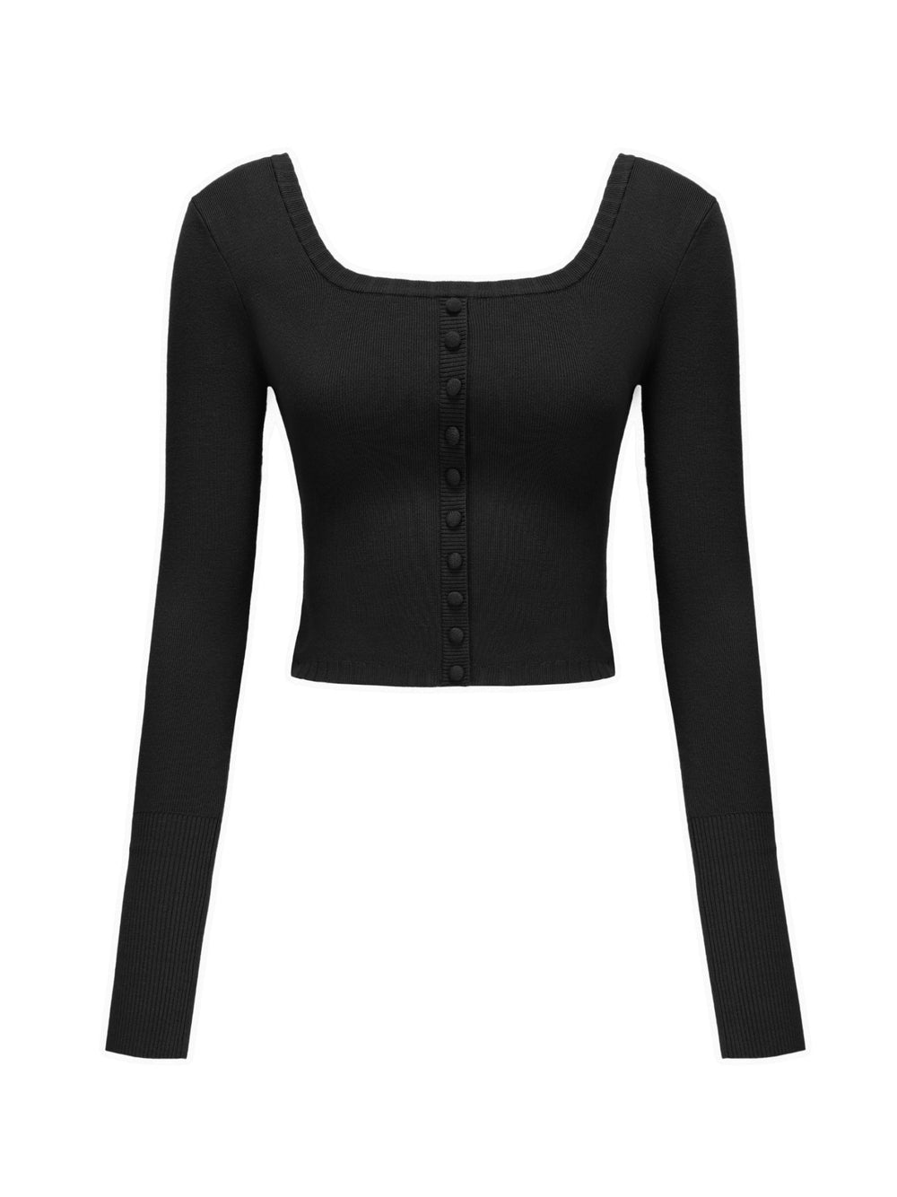 Holly Top: Black Knit Top for Brunch | Nana Jacqueline