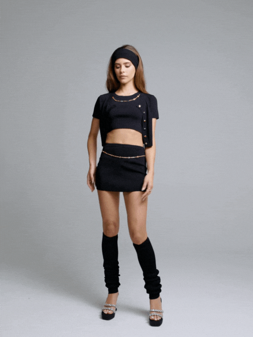 Kennedy Knit Skirt: Black Mini Skirt for Girls' Night Out | Nana Jacqueline