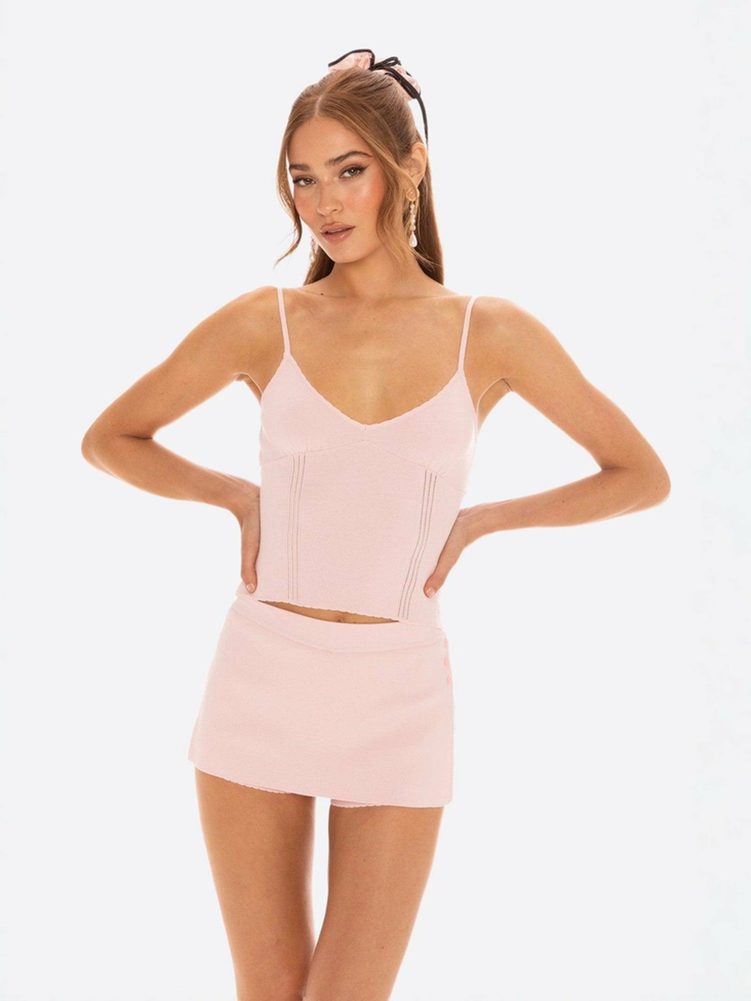 Carrie Top: Pink Knit Top for Brunch | Nana Jacqueline