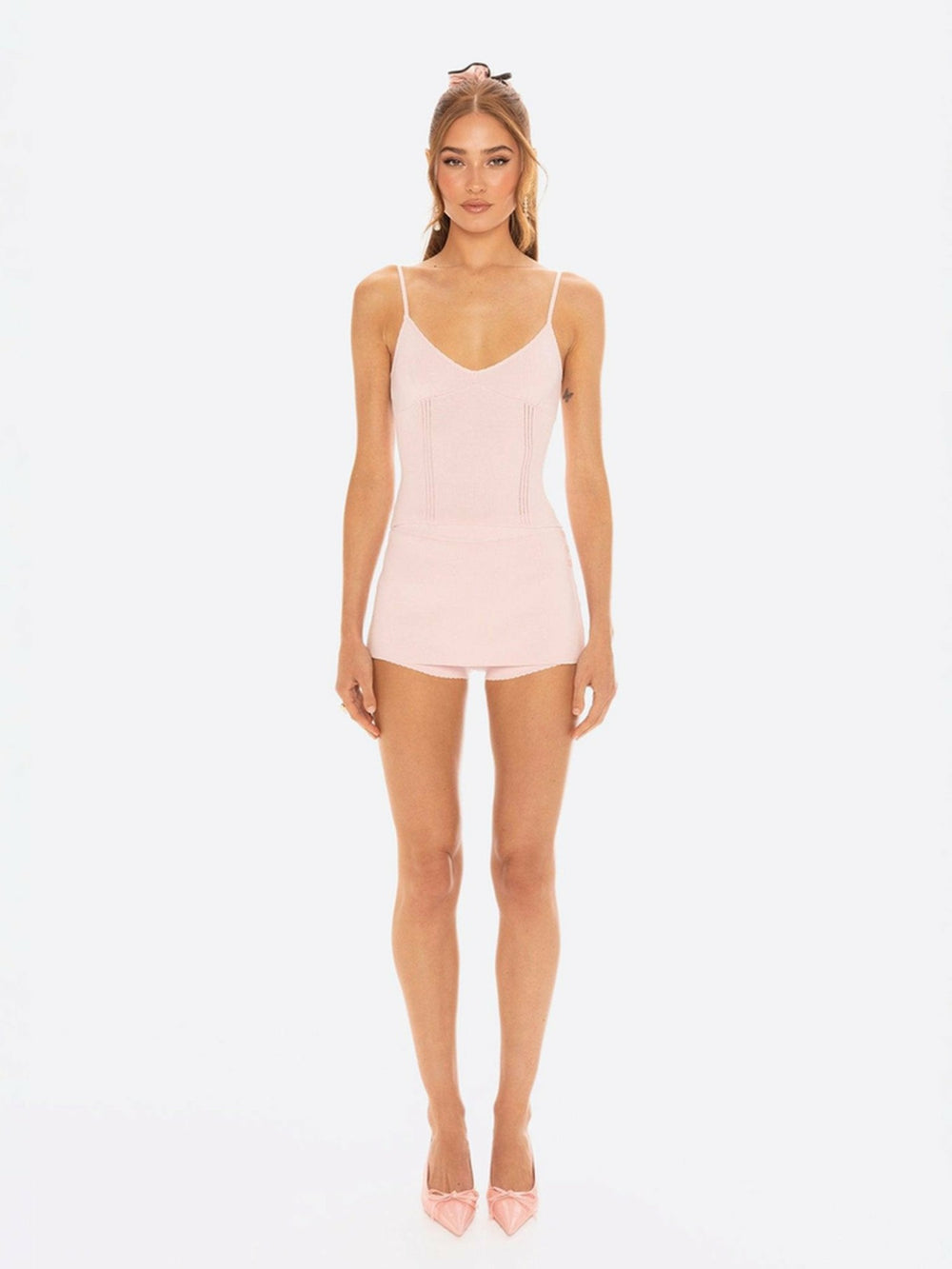 Carrie Top: Pink Knit Top for Brunch | Nana Jacqueline