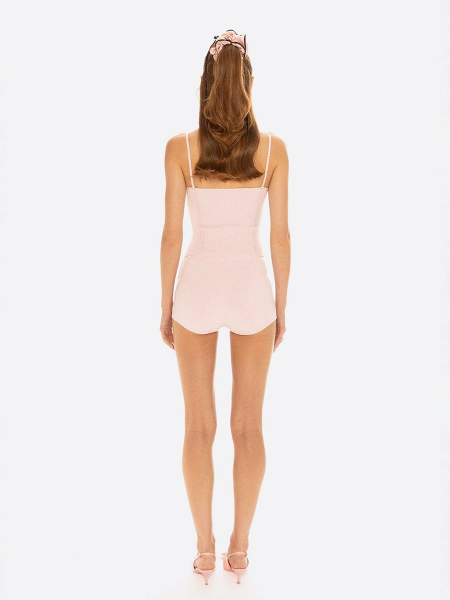 Carrie Shorts: Pink Knit Shorts for Resort Brunch | Nana Jacqueline
